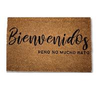 KOKO DOORMATS Zerbino Ingresso casa - Tappeto divertenti in fibra di cocco e base antiscivolo da PVC, da esterno e interno con misure 40x60cm (Bienvenido pero no mucho rato)