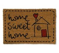 KOKO DOORMATS Zerbino Ingresso casa - Tappeto divertenti in fibra di cocco e base antiscivolo da PVC, da esterno e interno con misure 40x60cm (Home Sweet Home)