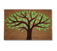 KOKO DOORMATS Zerbino Ingresso casa - Tappeto divertenti in fibra di cocco e base antiscivolo da PVC, da esterno e interno con misure 40x60cm (Albero della Vita)