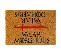 KOKO DOORMATS Zerbino Ingresso casa - Tappeto divertenti in fibra di cocco e base antiscivolo da PVC, da esterno e interno con misure 40x60cm (Valar Morghulis)