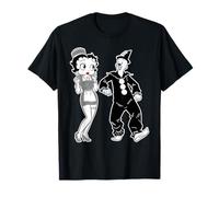 Koko Il Pagliaccio Fantasma e Fidanzata Vintage Cartone Animato Maglietta