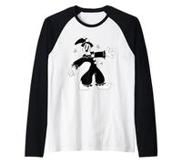 Koko Il Pagliaccio Stelle stordito Vintage Cartone Animato Maglia con Maniche Raglan