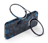 KoKoBin Lenti da lettura unisex compatte, mini clip per occhiali da lettura senza ferretto, antiscivolo, per la lettura, sempre a portata di mano (blu leopardato + 1,5)