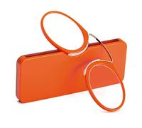 KoKoBin Lenti da lettura unisex, compatte, mini clip per occhiali da lettura senza ferretto, antiscivolo, per la lettura, sempre a portata di mano (arancione, + 3,0)
