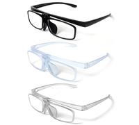 KoKoBin Occhiali da lettura portatili e girevoli per uomo e donna che si aprono a ribalta (3 Pack, 3, x)