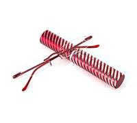 KoKoBin Occhiali da lettura sottili senza cornice, mini lettore tascabile con custodia per penna per uomo e donna, Colore: rosso, +2.5 (1er Pack)