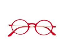 KoKoBin Ultradünne ultraleicht Anti-Blaulicht Lesebrille mit Etui Tragbare Brille (Rot, 1, Dioptrien)
