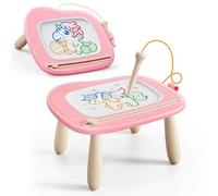 KOKODI Giocattoli per Bambini, Giocattoli per Ragazze di 1-2 Anni, Tavoletta da Disegno Magnetica per Bambini, Giocattoli da Viaggio per Neonati di 1 2 3 Anni Regali di Pasqua di Compleanno (Rosa)