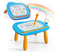 KOKODI Giocattoli per Bambini, Giocattoli per Ragazzo di 1-2 Anni, Tavoletta da Disegno Magnetica per Bambini, Giocattoli da Viaggio per Neonati di 1 2 3 Anni Regali di Pasqua di Compleanno (Blu)