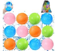 KOKODI Palloncini d'acqua riutilizzabili magnetici autosigillanti, confezione da 12 pezzi in silicone, riempimento rapido. Giocattoli d'acqua per bambini 3+ e adulti, ideali per giardino, spiaggia e