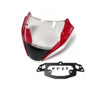 KOKOGLGBTD Testata Anteriore Cofano Per DUCATI Per Monster 797 821 2023-2017 Stnipe Deflettori Parabrezza Carenatura(Red White)