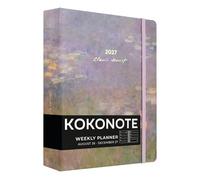 Kokonote Agenda Settimanale 2026 2027 Monet - Diario Scoula 2026-2027 per Università e Scuola Superiore | Weekly Planner con Copertina Rigida, Segnalibri, Stickers e Illustrazioni | 17 Mesi