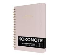 Kokonote Agenda Settimanale 2026 2027 Soft Lilac - Diario Scoula 2026-2027 per Università e Scuola Superiore | Weekly Planner con Copertina Rigida, Segnalibri e Stickers (17x21,5 cm)