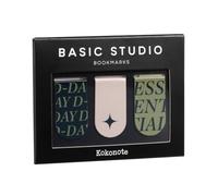 Kokonote: Set Segnalibri Magnetici Basic Studio | Segnalibri colorati, Set di 3 Segnalibri Clip Metallo per agenda, diario o libro, Cancelleria Aesthetic | Basic Studio Collection