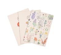 Kokonote Set 3 Quaderni A5 Wild Flowers | Set Quaderni per Appunti | 3 Quaderni, 64 Pagine Ciascuno, Puntinato a Righe e Bianche, Formato A5, Cancelleria, Idea Regalo