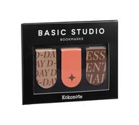 Kokonote: Set Segnalibri Magnetici Basic Studio | Segnalibri colorati, Set di 3 Segnalibri Clip Metallo per agenda, diario o libro, Cancelleria Aesthetic | Basic Studio Collection