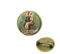 Kokopelli Sun Dance spille in resina gioielli sud-ovest fertilità dieta breve arte vintage cabochon di vetro uomini donne perni
