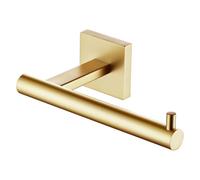 KOKOSIRI Portarotolo di carta igienica per il bagno, in acciaio inox spazzolato dorato, B2005BG