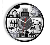 KoKoty Orologio Vinile -30cm Esperimento chimico Laser Cut Longplay Orologio da parete Chimica Opera d'arte Decor Clock Per Lab Science Students Orologi Orologio da parete