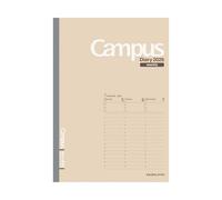 Kokuyo Agenda Campus 2026, settimanale verticale, formato A5, marrone chiaro, Ni-CWVLS-A5-26, a partire da gennaio 2026