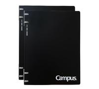 Kokuyo AML-NP704DX2 Campus - Raccoglitore per quaderno B5, 2 x 2 anelli, nero, confezione da 2