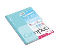 KOKUYO Campus Flat Feels Good Notebooks, Semi-B5 (7" x 9.9"), 7 mm Ruled (Dotted), 30 Sheets, 30 Lines, Pack of 3, Assorted Colors (Blue/Green/Peach)