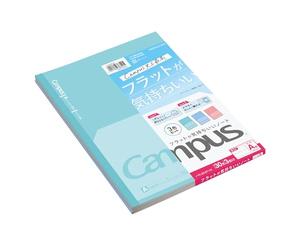 KOKUYO Campus Flat Feels Good Notebooks, Semi-B5 (7" x 9.9"), 7 mm Ruled (Dotted), 30 Sheets, 30 Lines, Pack of 3, Assorted Colors (Blue/Green/Peach)
