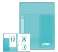 Kokuyo Campus FU-CE755LB Easy to Review File a clip, formato A4, azzurro, importato dal Giappone
