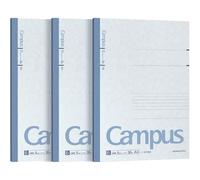 KOKUYO Campus NO-203BX3 - Quaderno a righe B, 6 mm, formato A4, 30 fogli, 41 righe, colore: blu, confezione da 3 pezzi