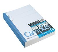 KOKUYO Campus NO-3BNX10 Taccuino a righe B, 6 mm, semi-B5, 30 fogli, 35 righe, blu, confezione da 10