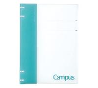 Kokuyo Campus, raccoglitore ricaricabile, quaderno ad anelli sottile B5 2x2 con pagina del titolo personalizzabile, capacità 40 fogli. Adatto per fogli sfusi a 26 fori, colore azzurro (RU-NP704LB)