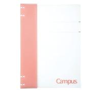 Kokuyo Campus RU-NP174P - Quaderno ad anelli sottile, formato A4, 5 x 5 cm, con pagina del titolo personalizzabile, capacità 40 fogli, adatto per fogli sfusi a 30 fori, colore: rosa