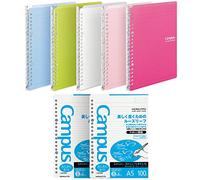 KOKUYO Campus Smart - Raccoglitore ad anelli, fino a 25 fogli, formato A5, 20 fori, 5 colori e 200 fogli