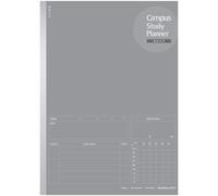 KOKUYO Campus Study Planner Notebook, a righe giornaliere, Semi-B5, grigio, per 63 giorni, importato dal Giappone (NO-Y80MD-M)