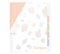 Kokuyo Campus Print Le-PP158-L4P - Raccoglitore a 2 fori, formato A4, colore: rosa albicocca