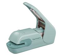 Kokuyo Harinacs - Cucitrice senza punti, desktop e portatile, capacità max: 5 fogli, senza rilegatura con punti metallici, portatile e compatta senza fori, colore verde blu, importazione giapponese