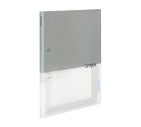KOKUYO Kokuyo Campus RU-PP158M Raccoglitore ad anelli a 2 anelli, A4, 2 fori, fino a 10fogli, Grigio, Importato dal Giappone