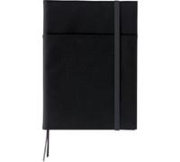 Kokuyo Systemic - Copertina per notebook con doppia anello, con bordo bordo, semi B5 (17,8 x 24,8 cm), con regola normale, 35 righe x 40 fogli, copertina nera