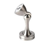 KOLAKO Fermaporta magnetico, da parete, a pavimento, in metallo solido, fermaporta magnetico, forte fermaporta magnetico per casa e ufficio, confezione da 1, argento