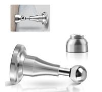 KOLAKO Fermaporta magnetico, in acciaio inox, supporto da parete, resistente, regolabile, fermaporta magnetico per esterni, per battiscopa, colore: argento