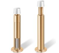 KOLAKO Fermaporta per montaggio a parete, ammortizzatore idraulico, 11,1 cm, protezione da parete con punta in gomma bianca, fermaporta battiscopa, confezione da 2, oro rosa