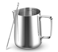 Kolamom Bricco Latte Acciaio Inox 350ml, Bricco Latte con Segno Di Misurazione, Pentolino Latte per Espresso, Montalatte, Latte Art, Amanti Del Caffè Accessori