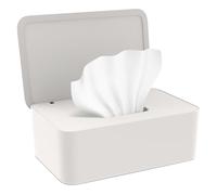 Kolamom Scatola Dispenser per Salviette, Scatola Salviettine per Bambini, Scatole di Carta Igienica Bagnata con Coperchio per Esterni, Casa, Ufficio - Beige