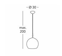 Kolarz Luna lampada a sospensione, Ø 30 cm, colore oro, metallo/vetro Kolarz