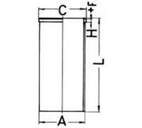 KOLBENSCHMIDT 89025190 Canna cilindro per EBRO