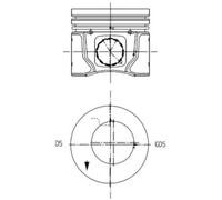 Kolbenschmidt Pistone Con Anelli E Bulloni Ford 1,8 1364105 5M5Q-6102-AA Kkda