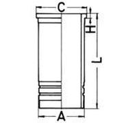 KOLBENSCHMIDT Canna cilindro DEUTZ-FAHR 7,8 04915829 TTCD7.8L6