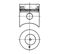 KOLBENSCHMIDT Pistone FENDT 5,7 3,8 12160421 6.327.0.160.101.7 12167024 D227-2