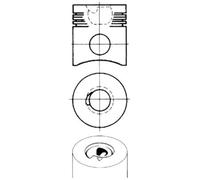 KOLBENSCHMIDT Pistone MAN 11,4 9,5 5000588203 51.02501-6021 5000588501 D2565HM