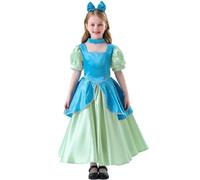 Kolegrial Bambina Anastacia Costume Cosplay Cenerentola Sorella Anastacia Lungo Vestito da Sera con Copricapo Collana per Natale Carnevale Halloween Festa Mascherata Teatro Performance Costume